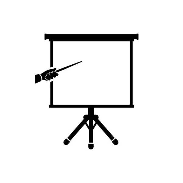 Stagiair pictogram. Glyph zwart bord. Vector — Stockvector