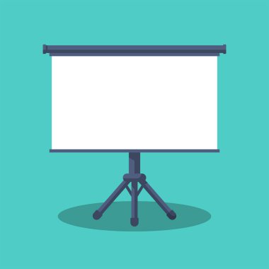 Tahta izole. İş sunum vektörü