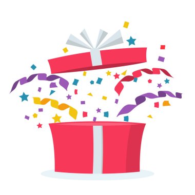 Yılan yağı ve konfetiyle hediyeyi aç. Hediye kutusunu aç