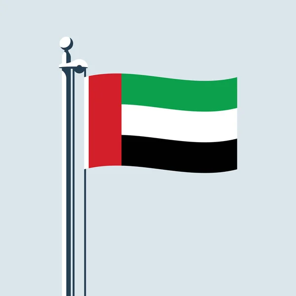 Bandera nacional de Emiratos Árabes Unidos vector — Vector de stock