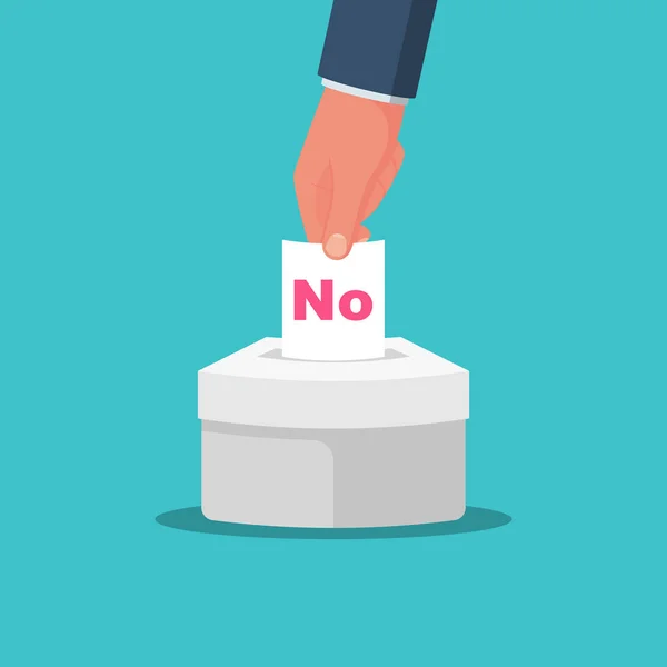 No vote. Voting, election concept. Vector — Stock Vector