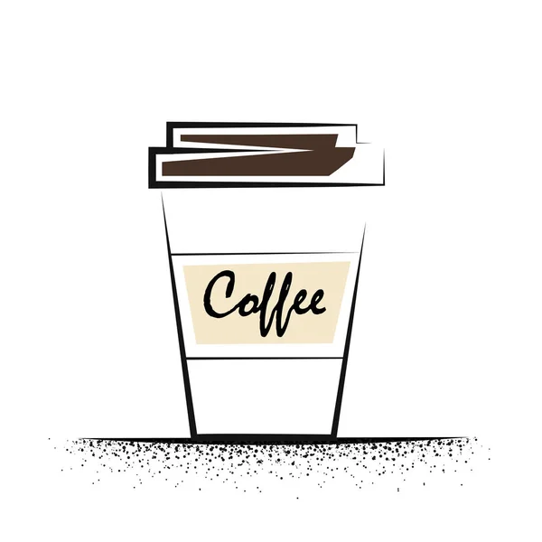 A cup of natural coffee — 스톡 벡터