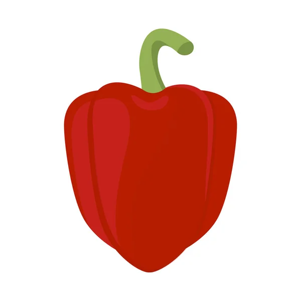 Frisk rød, gul peberfrugt på hvid baggrund – Stock-vektor