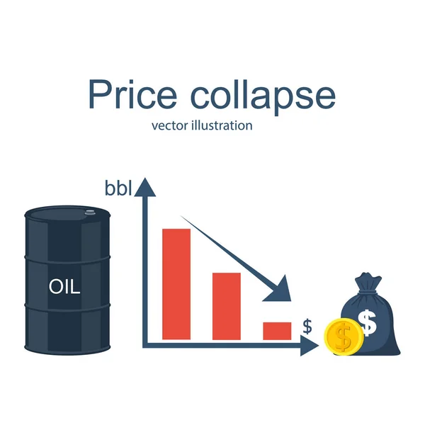 Oljefat, dollar — Stock vektor