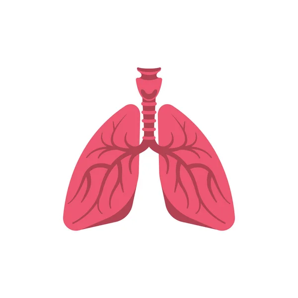 Lungs Icono Plano Los Órganos Internos Del Hombre Elemento Anatomía — Archivo Imágenes Vectoriales