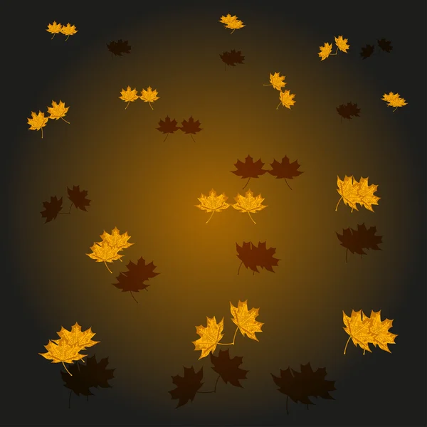 Vallende herfstbladeren — Stockvector