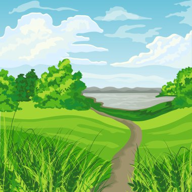 Güzel yaz manzarası