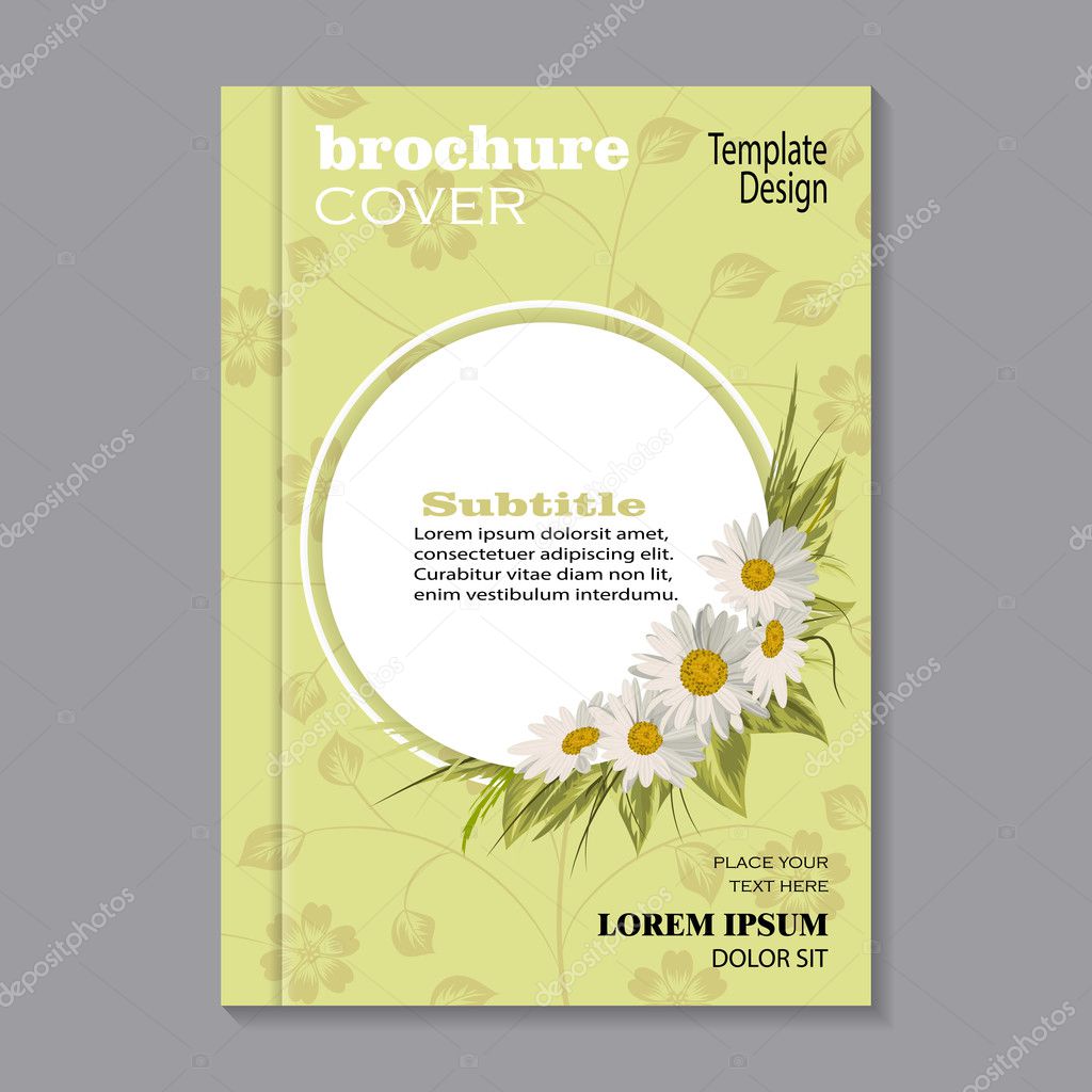 Floral brochure cover design