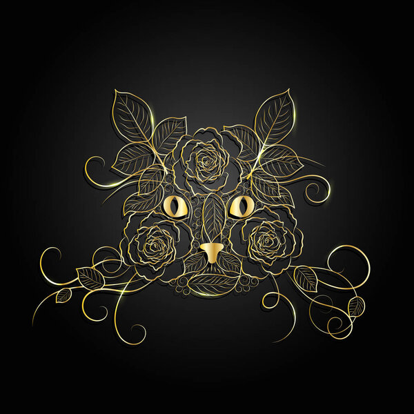 Золотая кошачья морда
.