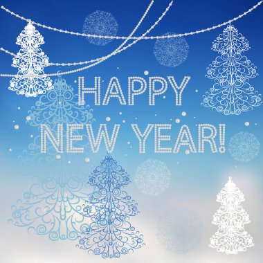 Noel ve yeni yıl tebrik kartı.