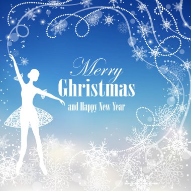 Noel ve yeni yıl tebrik kartı.