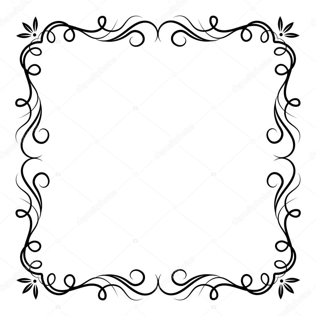 Vintage swirl frame.