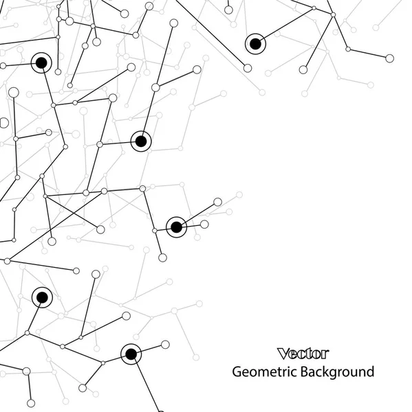 Wzór geometryczny z połączonymi liniami i kropkami. — Wektor stockowy