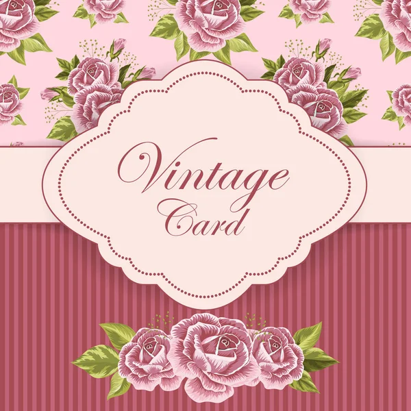 Bonito cartão vintage — Vetor de Stock