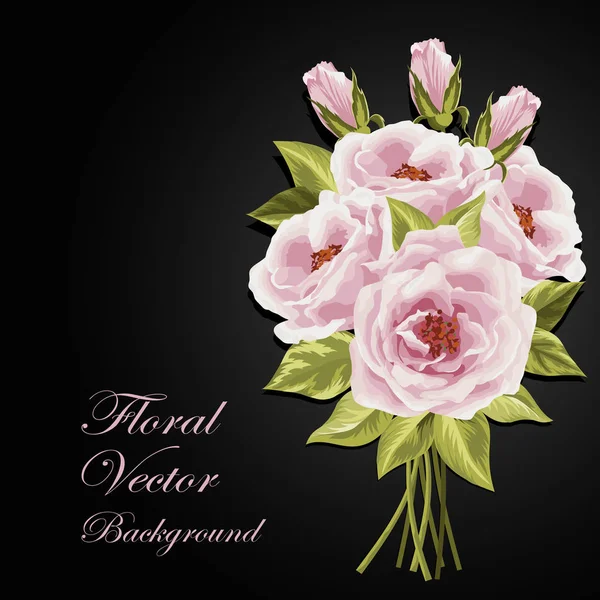 Mooi boeket rozen — Stockvector
