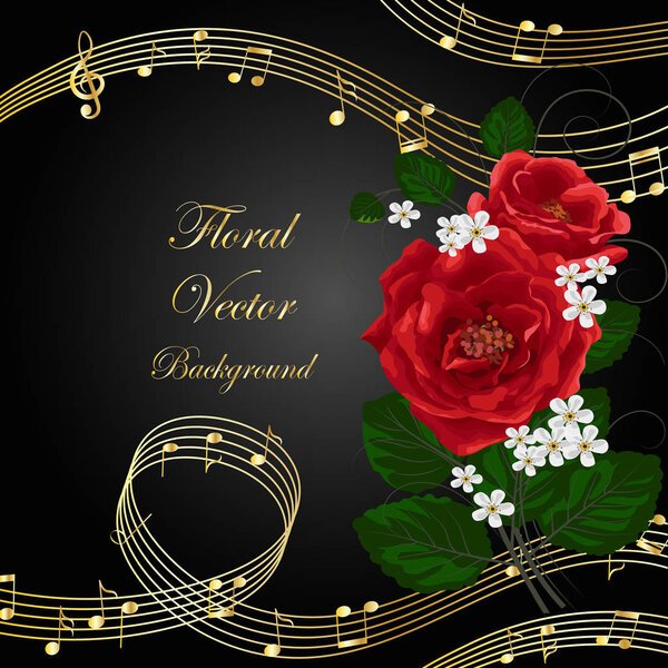 Цветы с нотами
.