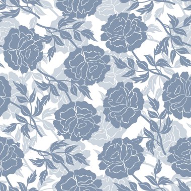 peonies ile sorunsuz çiçek desenli