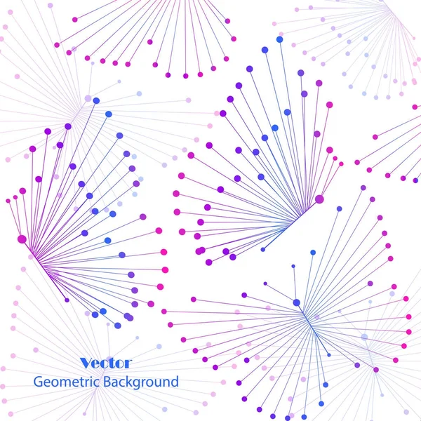 Patrón geométrico con líneas y puntos conectados. — Archivo Imágenes Vectoriales