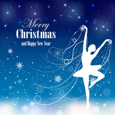 Noel ve yeni yıl tebrik kartı.