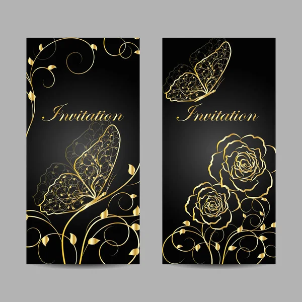 Jeu de cartes d'invitation design . — Image vectorielle