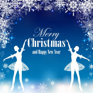 Noel ve yeni yıl tebrik kartı.