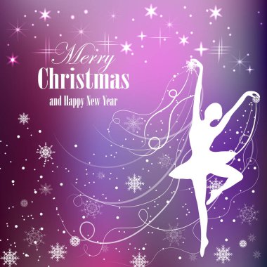 Noel ve yeni yıl tebrik kartı.