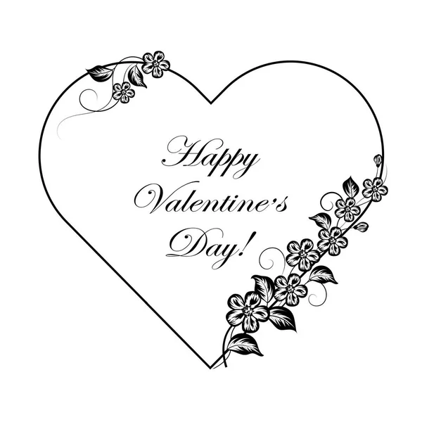 Biglietto di auguri per San Valentino felice. — Vettoriale Stock