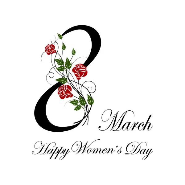 Tarjeta de felicitación Womens Day. — Vector de stock