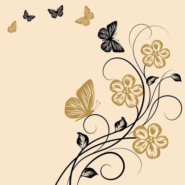 Fond floral simple — Image vectorielle