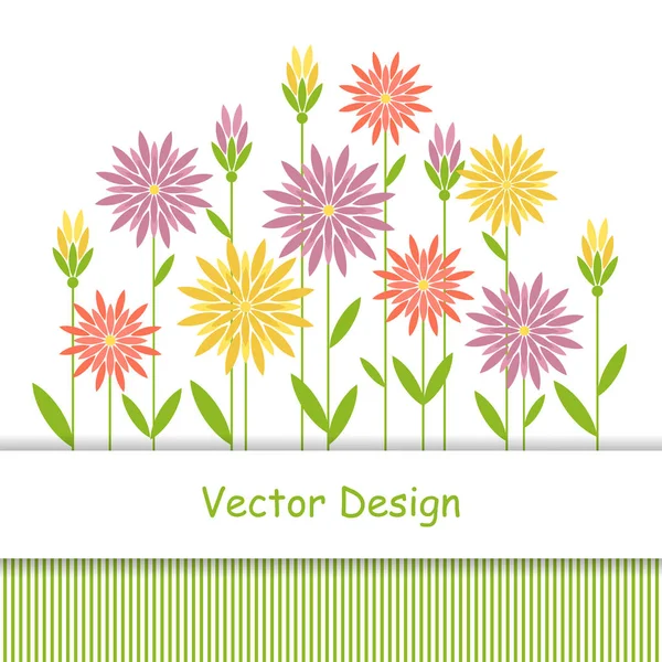Простой цветочный фон — стоковый вектор