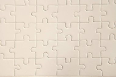 Dokulu arka plan ve soyut duvar kâğıtları için beyaz yapboz yüzeyi planlayın. metin için boşluk kopyala