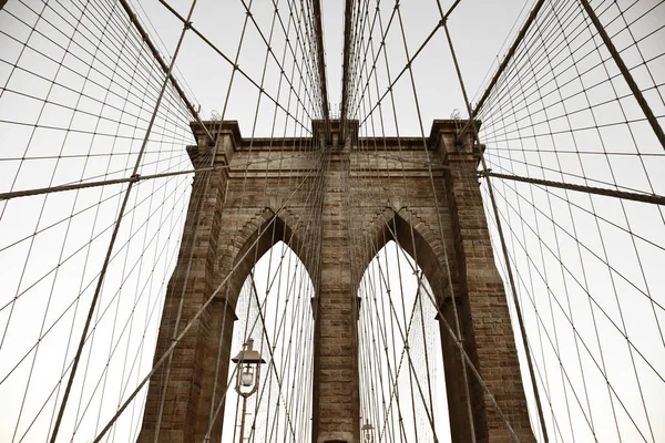 Brooklyn Köprüsü. Anıt. Manhattan. New York City.