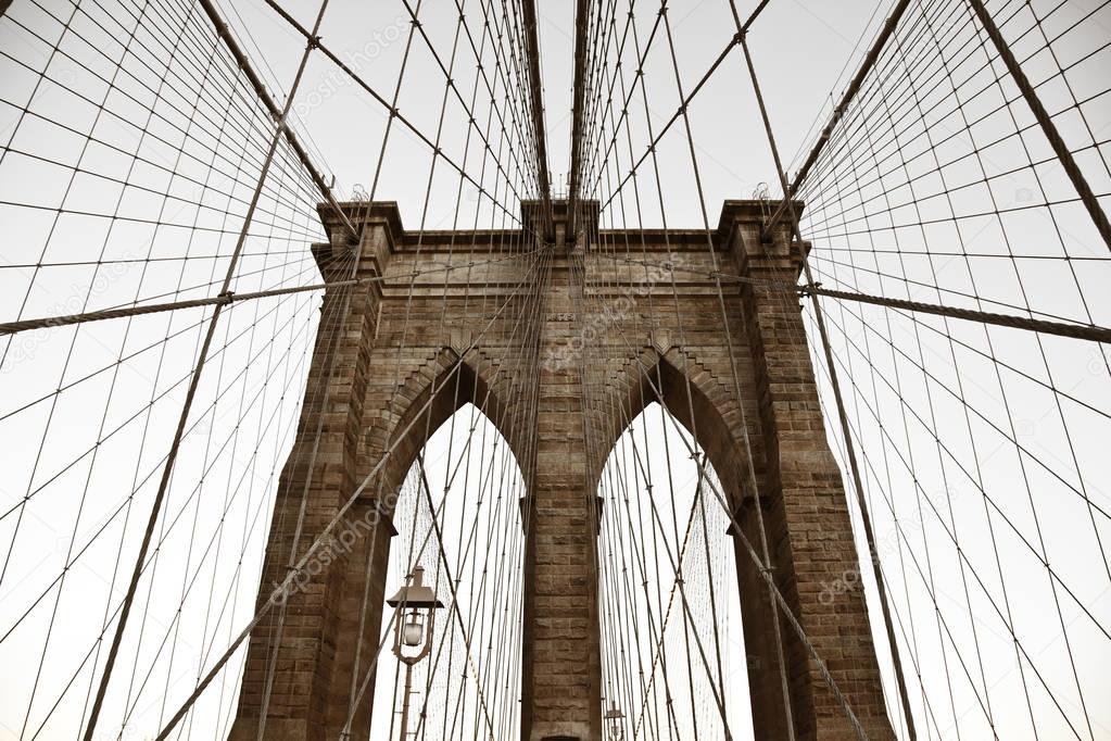 Brooklyn Bridge. Monument. Manhattan. New York City.