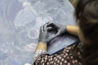 Childs'ın bir daire simüle el boyalı