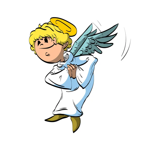 Desen animat fericit înger — Vector de stoc