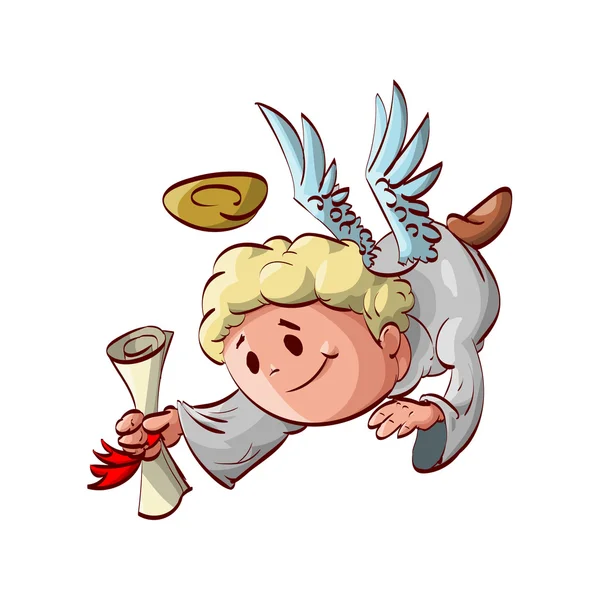 Desene animate înger mesager — Vector de stoc