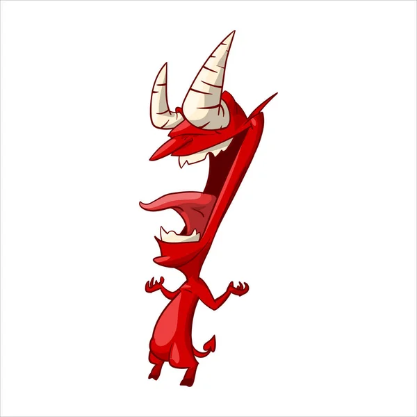 红色的卡通恶魔 — 图库矢量图片