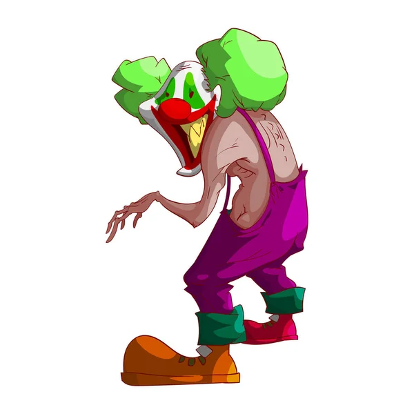 Strašidelné zlý klaun — Stockový vektor