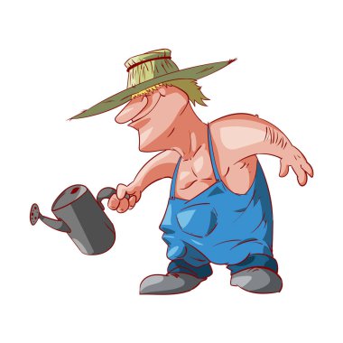 Çizgi film çiftçi ya da cahil