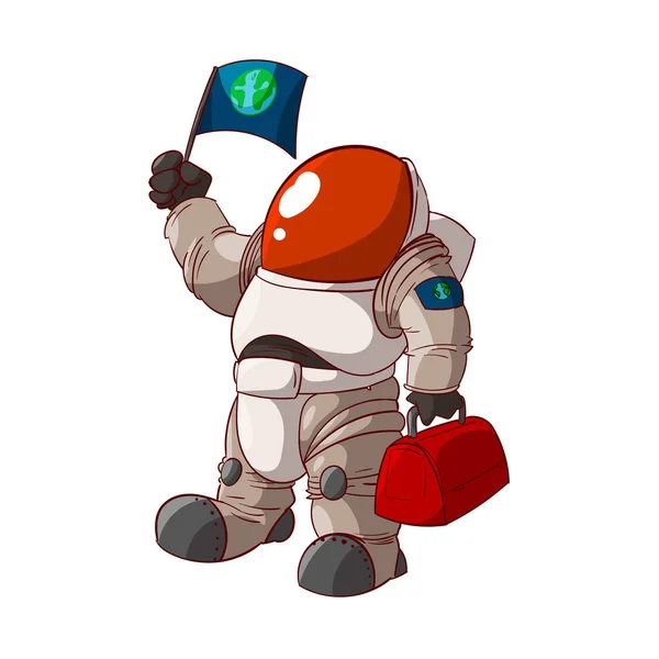 Astronaute en costume — Image vectorielle