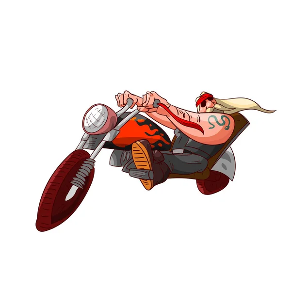 Cartoon Rocker, Biker — Stockvektor