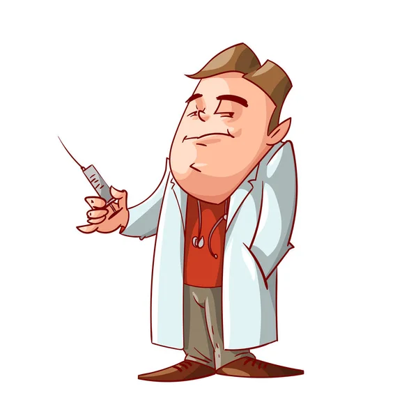 Cartoon gekke dokter — Stockvector