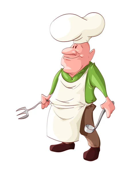 Cartoon Chef glimlachen — Stockvector