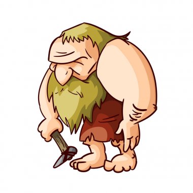 Vektör karikatür Mağa ra Ada mı