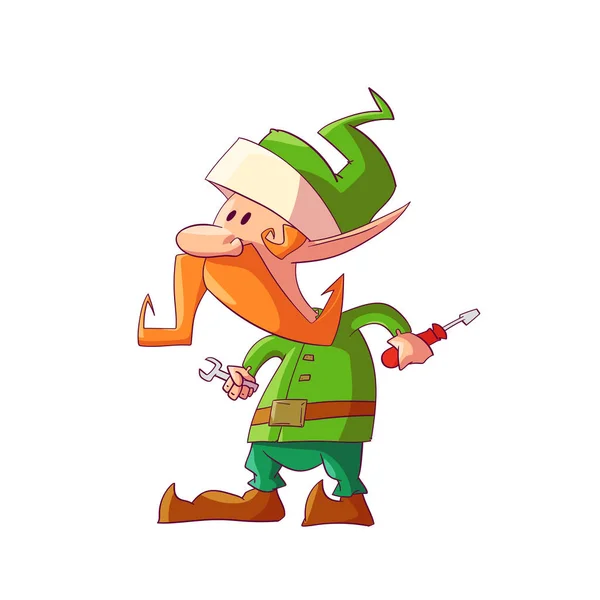 Dibujos animados vector Elf — Vector de stock