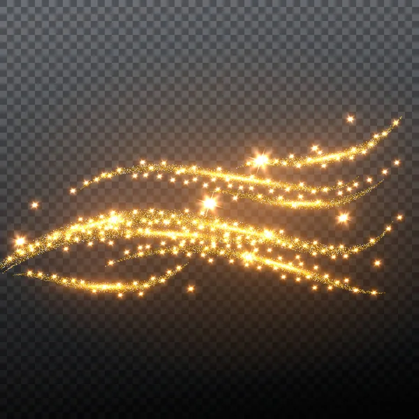 Soyut altın parlayan öğeler. 