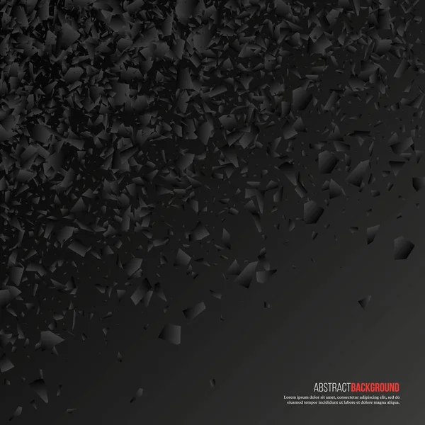 Abstrakte schwarze Explosion. geometrischer Hintergrund. — Stockvektor