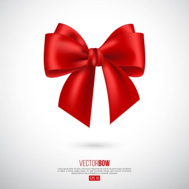 Şerit ve gerçekçi kırmızı yay.