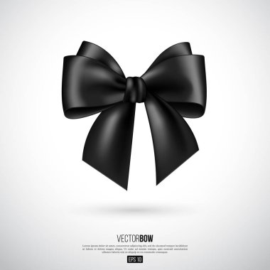 Gerçekçi siyah yay ve şerit.