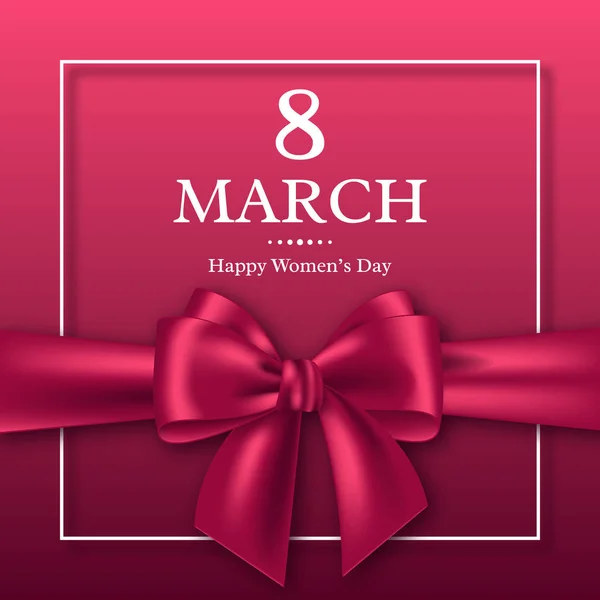 8 marca kartkę z życzeniami dla międzynarodowego dnia Womans. — Wektor stockowy